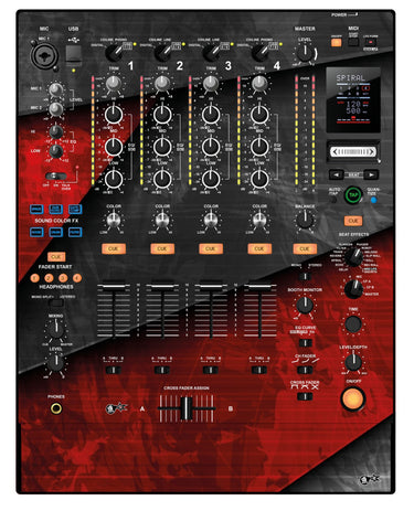 Pioneer DJ DJM 900 NEXUS Skin Steelay Red